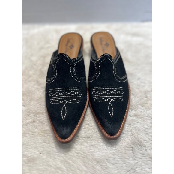 Patricia Nash Womens Black Suede Western Mule Shoes Size 7.5 - Picture 9 of 9